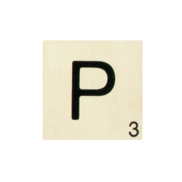 photo - Lettre P - En bois - Décoration - 10x10cm - Ctop
