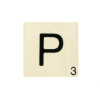 photo - Lettre P - En bois - Décoration - 10x10cm - Ctop