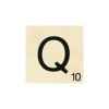 photo - Lettre Q - En bois - Décoration - 10x10cm - Ctop