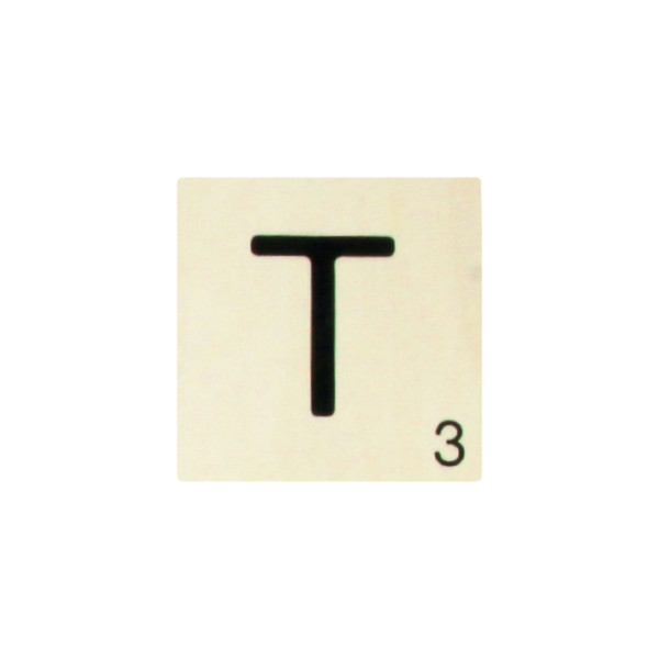 photo - Lettre T - En bois - Décoration - 10x10cm - Ctop