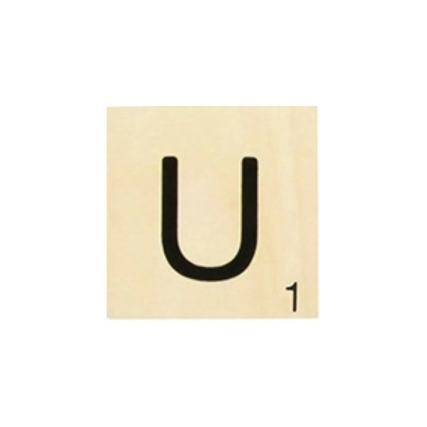 photo - Lettre U - En bois - Décoration - 10x10cm - Ctop