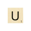 photo - Lettre U - En bois - Décoration - 10x10cm - Ctop