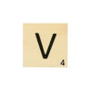 photo - Lettre V - En bois - Décoration - 10x10cm - Ctop