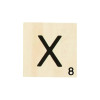 Lettre X - En bois - Décoration - 10x10cm - Ctop