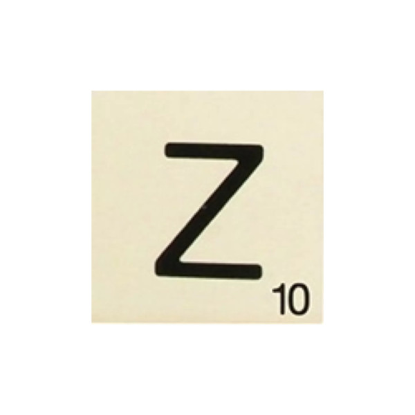 Lettre Z - En bois - Décoration - 10x10cm - Ctop