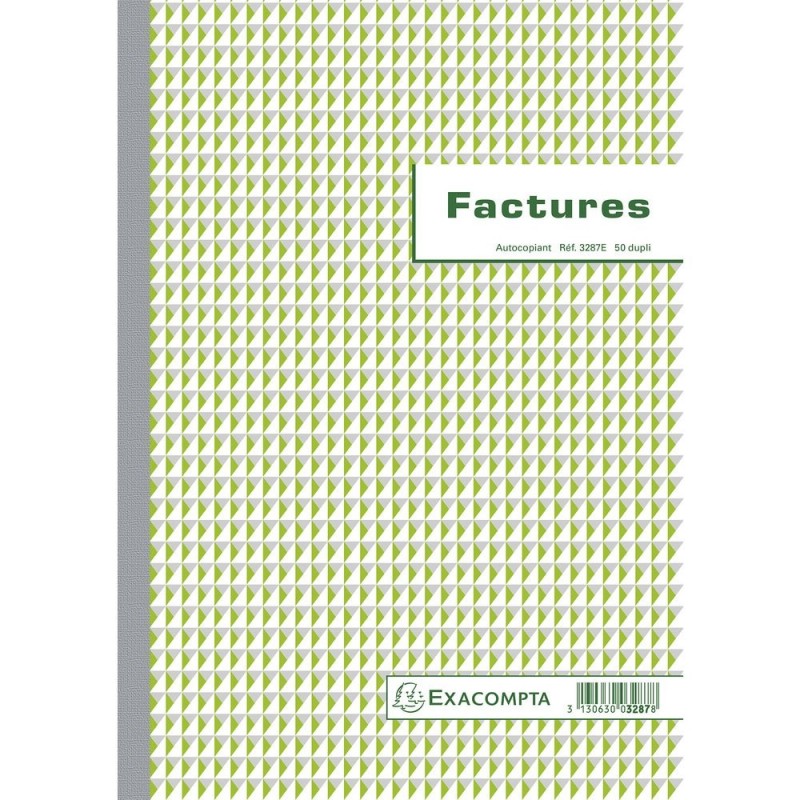 photo-Facturier - Mention TVA - A4  - Autocopiant - Dupli - 50 feuilles - Exacompta - 3287E