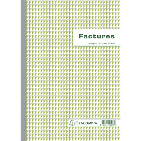 photo-Facturier - Mention TVA - A4  - Autocopiant - Dupli - 50 feuilles - Exacompta - 3287E