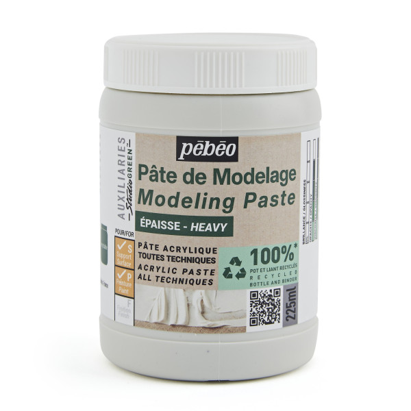 photo-Pâte de modelage - Epaisse - Peinture acrylique - Reliefs - Empâtements - Pébéo - 225ml