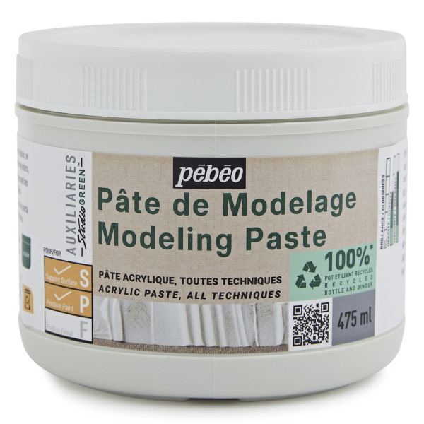 photo-Pâte de modelage - Peinture acrylique - Reliefs - Empâtements - Pébéo - 475ml