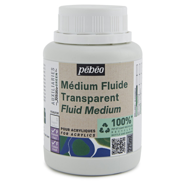 photo-Médium fluide - Transparent - Peinture acrylique - Pouring - Pébéo - 225ml
