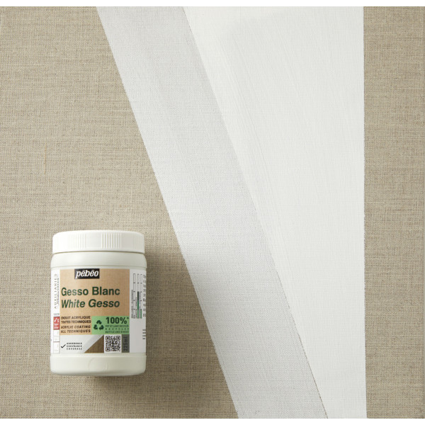 Gesso - Blanc - Apprêt - Mate - Toutes techniques - Pébéo - 475ml