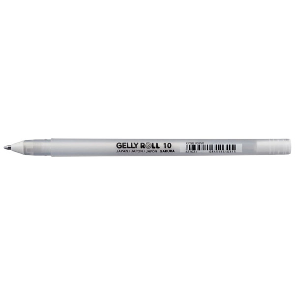 photo-Stylo - Encre gel - Blanc - 0,5mm - Gelly Roll Basic 10 - Sakura