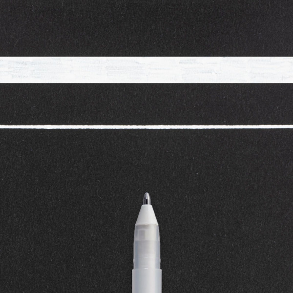 Stylo - Encre gel - Blanc - 0,5mm - Gelly Roll Basic 10 - Sakura