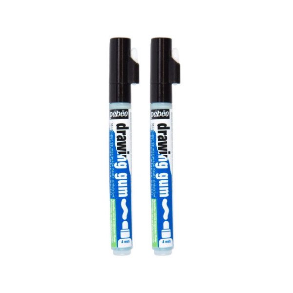 photo-2 marqueurs - Drawing gum - Liquide de masquage - Pointe ronde 4mm - Pébéo