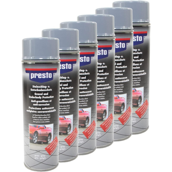 photo-6 bombes de peinture - Protection bas de caisse de voiture - Anti gravillons - Gris