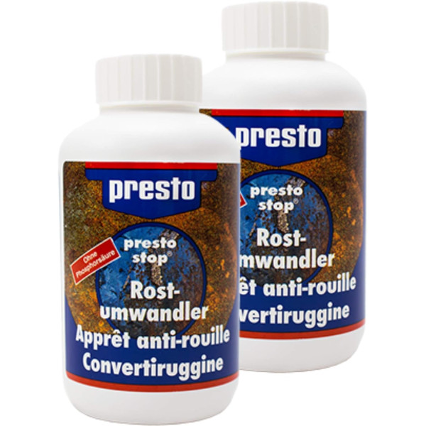 photo-2 flacons de stabilisateur de rouille Presto 250ml