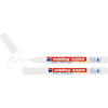 Marqueurs craie - Blanc - Pointe ronde - 1 à 2 mm - Ardoise, tableau et vitre - Edding - Lot de 2