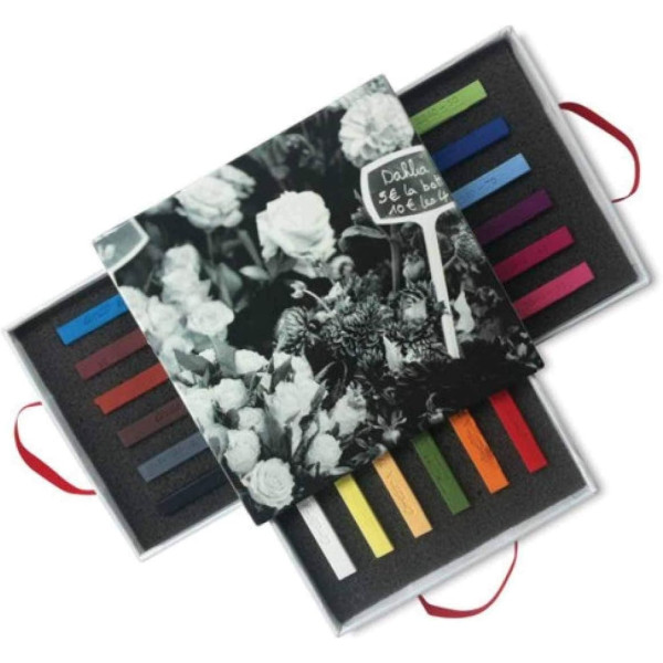 Carrés couleur - Coffret de 18 couleurs - Conté à Paris - Assortiment