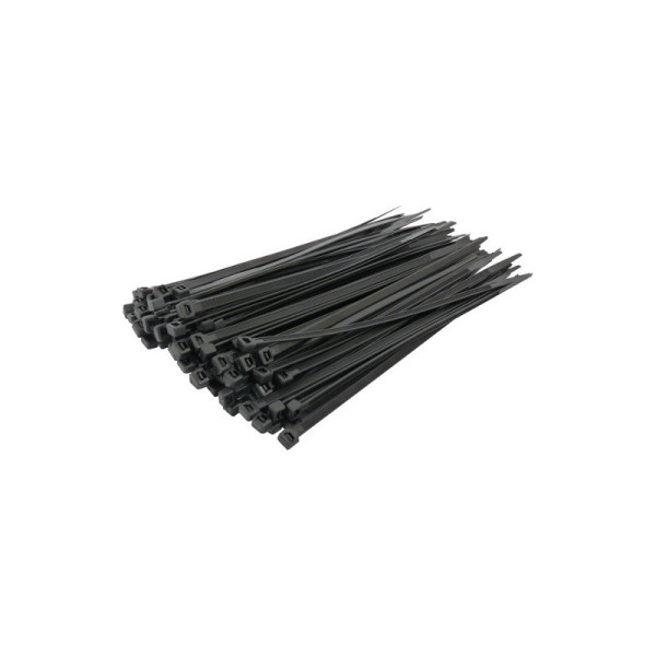 photo-Collier de serrage - Nylon - Noir - Pour extérieur - Anti UV - 200x2,5mm - 100 pièces