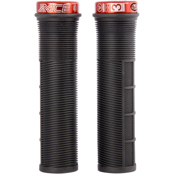 photo-Poignées - Grips - Vélo - VTT - Noir et rouge - Ultra fin - Pour course - SB3