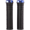 photo-Poignées - Grips - Vélo - VTT - Noir et bleu - Ultra fin - Pour course - SB3