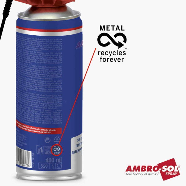 Produit lubrifiant - Débloquant - Protection - Dégraissant - 10 en 1 - XT10 - Ambro-sol - 150ml