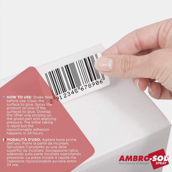 Colle repositionnable - Spray - Transparent - Multi-usages - Ambro-Sol - 400ml