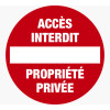 photo-Panneau - Signalétique - Accès interdit - Propriété privée - Rouge - 20 cm