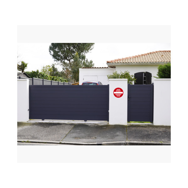 Panneau - Signalétique - Accès interdit - Propriété privée - Rouge - 20 cm