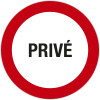 photo-Panneau - Rond - Signalétique - Privée - Rouge - 20 cm - Exacompta