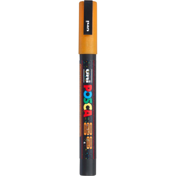 photo-Marqueur Posca PC-3M orange paillette | pointe fine conique