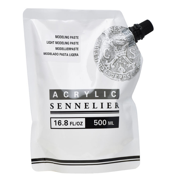 photo-Médium - Modeling Paste - Peinture acrylique - Sennelier - Sachet de 500ml