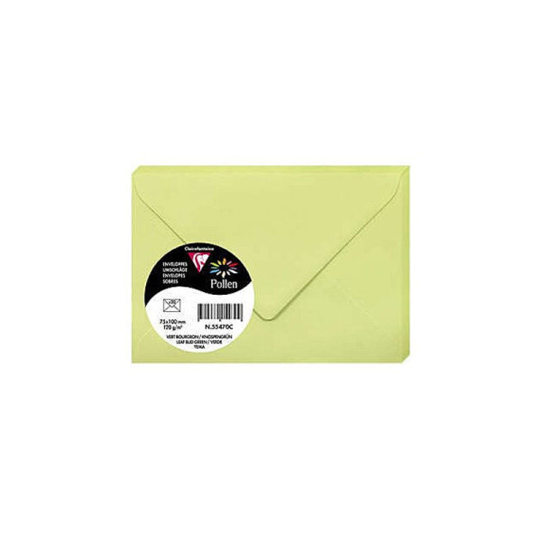 photo-Enveloppes - 75x100mm - Pollen - Vert Bourgeon - 20 unités - Clairefontaine