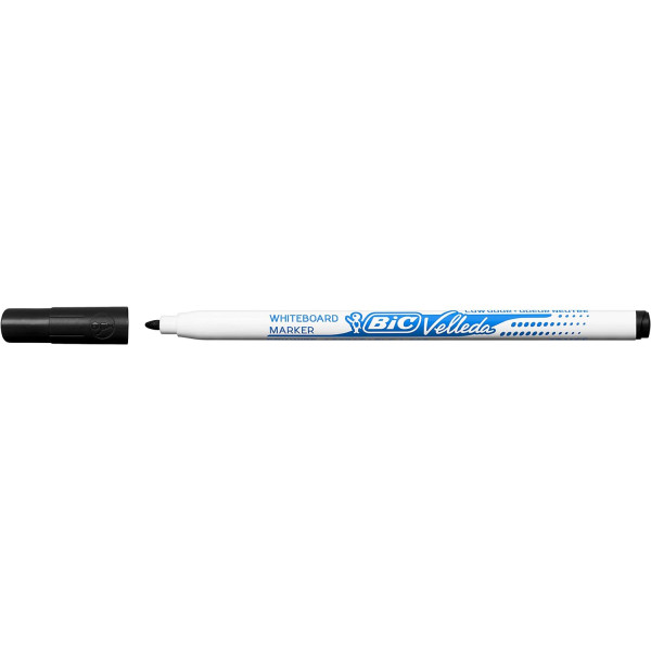Feutres - Noir - Effaçable - Pour tableau blanc et ardoise - Boite de 12 - Velleda