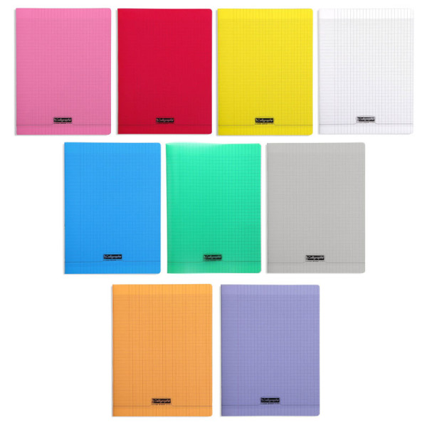 photo-9 cahiers - 24x32(cm) - Grands carreaux - 48 pages - couverture en polypro - sans spirale - Clairefontaine - Calligraphe