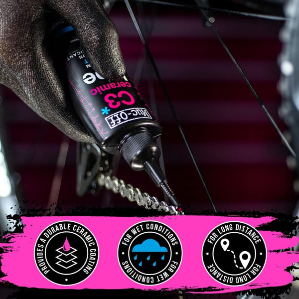 Lubrifiant pour chaînes de vélo - Temps humide - C3 Ceramic Lube - Muc-Off - 120ml