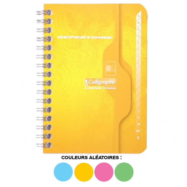 Carnet - Répertoire - A à Z - 14x9 cm - Spirale - Petits carreaux - 180 pages - Clairefontaine