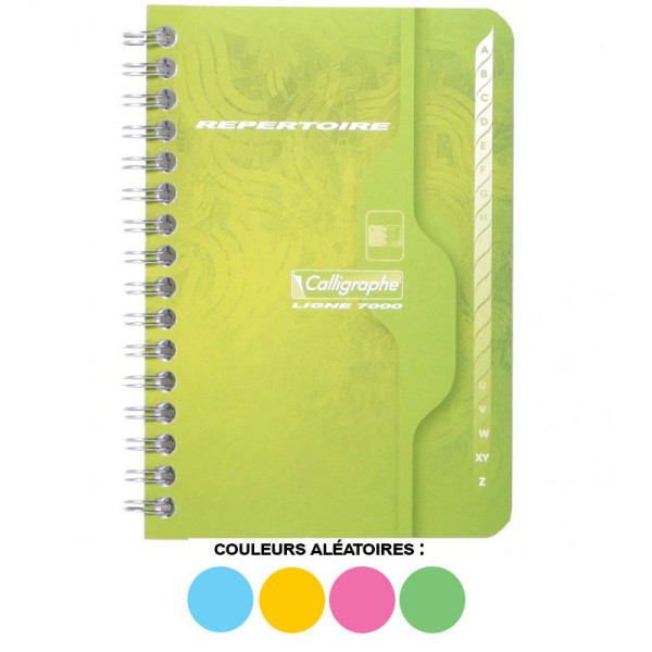 Carnet - Répertoire - A à Z - 14x9 cm - Spirale - Petits carreaux - 180 pages - Clairefontaine