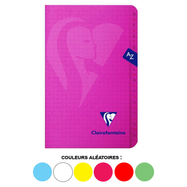 Carnet - Répertoire - A à Z - 11x17 cm - Petits carreaux - 96 pages - Polypro - Clairefontaine