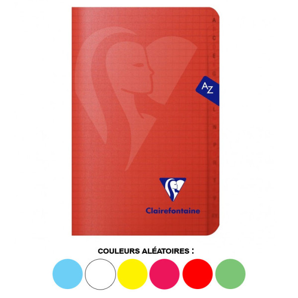 Carnet - Répertoire - A à Z - 11x17 cm - Petits carreaux - 96 pages - Polypro - Clairefontaine
