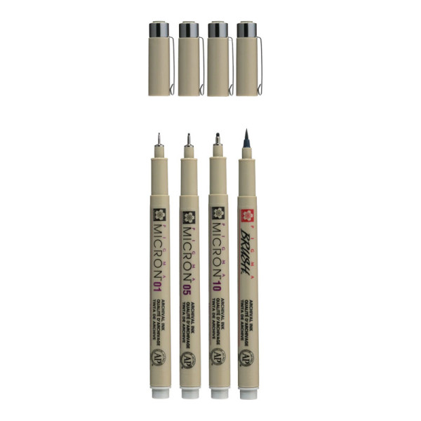 Feutres - Dessin - Esquisse - Pigma Micron 05 - Sakura - Gris froid clair - 4 tailles