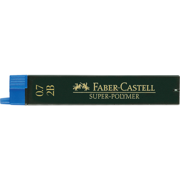 photo-Mine graphite - Porte-mine - 0,7mm - 2B - Gris - Etui de 12 mines - Faber-Castell