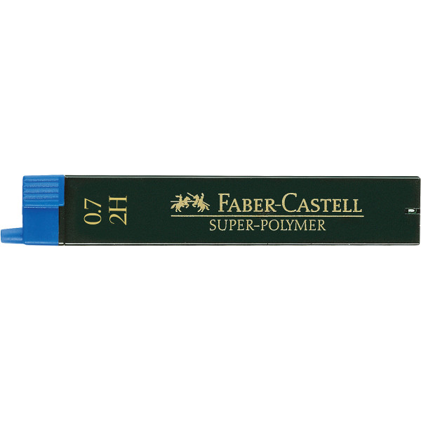 photo-Mine graphite - Porte-mine - 0,7mm - 2H - Gris - Etui de 12 mines - Faber-Castell