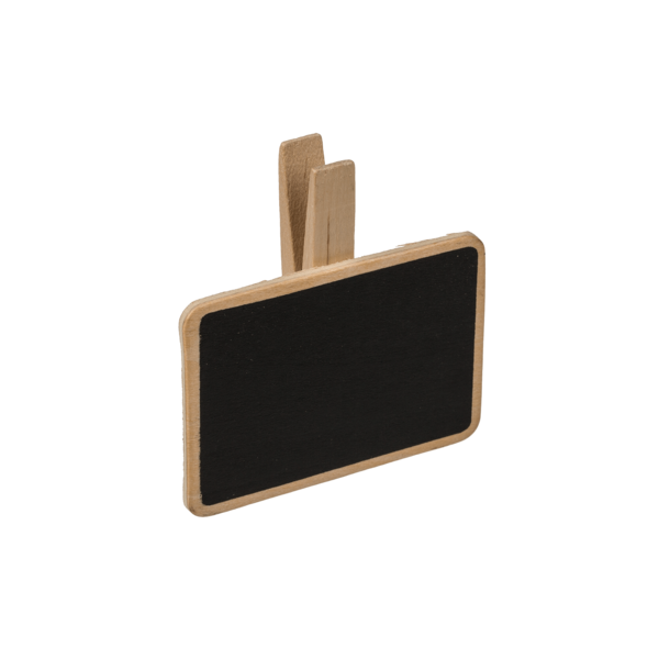 photo-Petite ardoise - Noir - A clipser - Avec pince - Bois - 7x5x3 cm