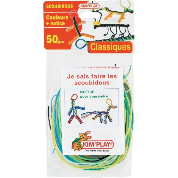 photo-Scoubidous - 50 fils pour faire des scoubidous - Inclus notice pour apprendre
