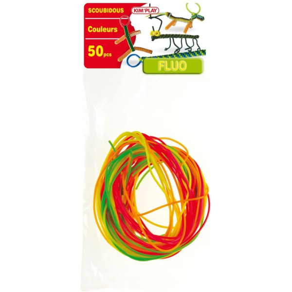 photo-Scoubidous - 50 fils pour faire des scoubidous - Couleurs fluo - Enfant