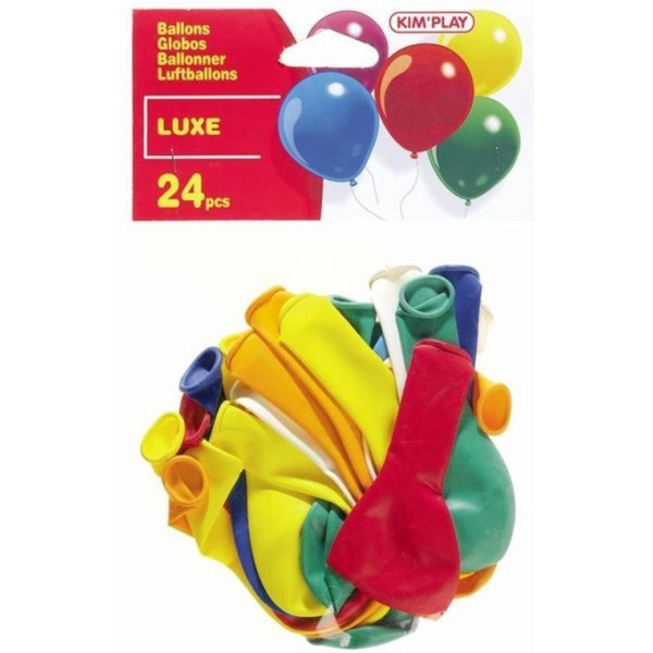photo-Ballons - Assortiment de couleur - A gonfler - Anniversaire - 24 pièces