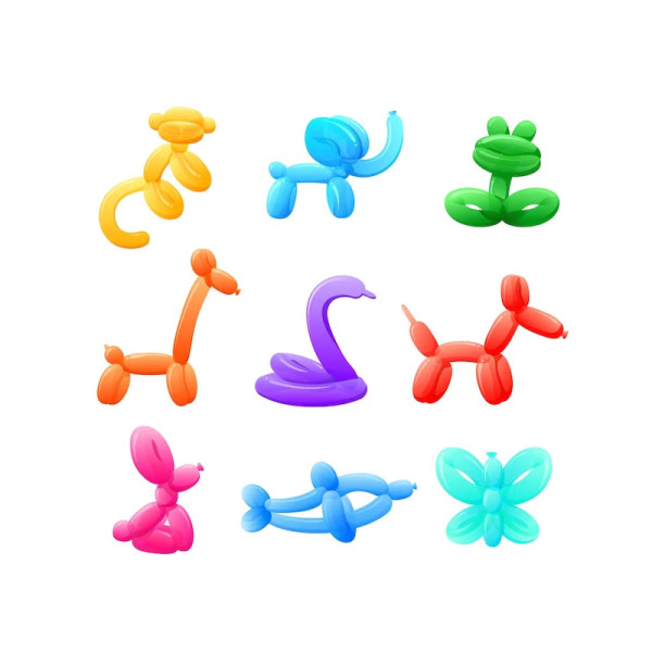 Ballons - A modeler - Faire des animaux en ballons - 24 ballons - 1 pompe - Inclus notice