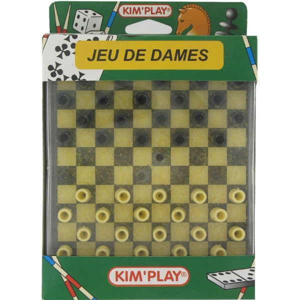 photo-Jeu de dames - Format de voyage - Enfant - Adulte