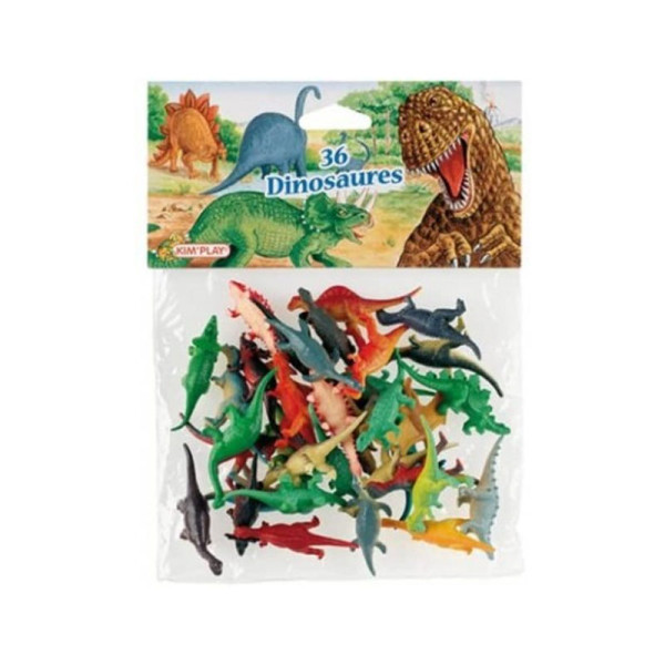 photo-Jeu - Animaux - Dinosaures - T-Rex et divers modèles - 36 figurines - Plastique